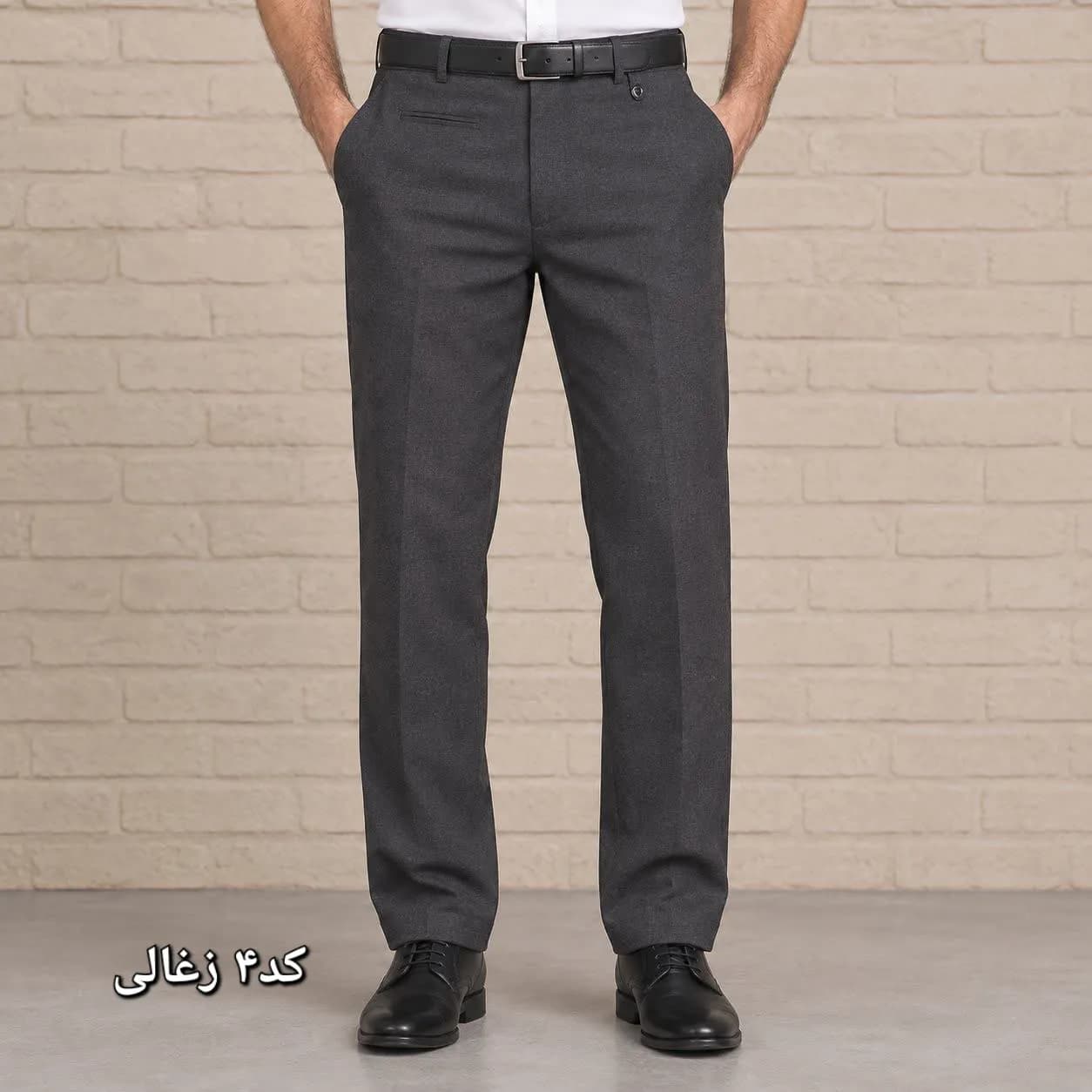 شلوار پارچه ای مردانه راسته پارچه زرین رنگ ثابت سایز 44 تا 54 — تصویر ۳