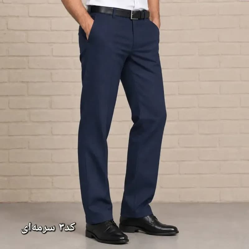 شلوار پارچه ای مردانه راسته پارچه زرین رنگ ثابت سایز 44 تا 54 — تصویر ۱۰