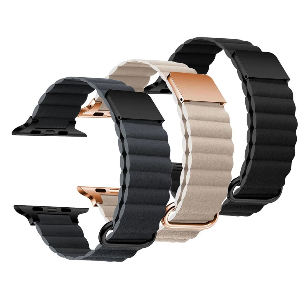 بند اپل واچ برند LEATHER LOOP سايز 38-49 مگنتی