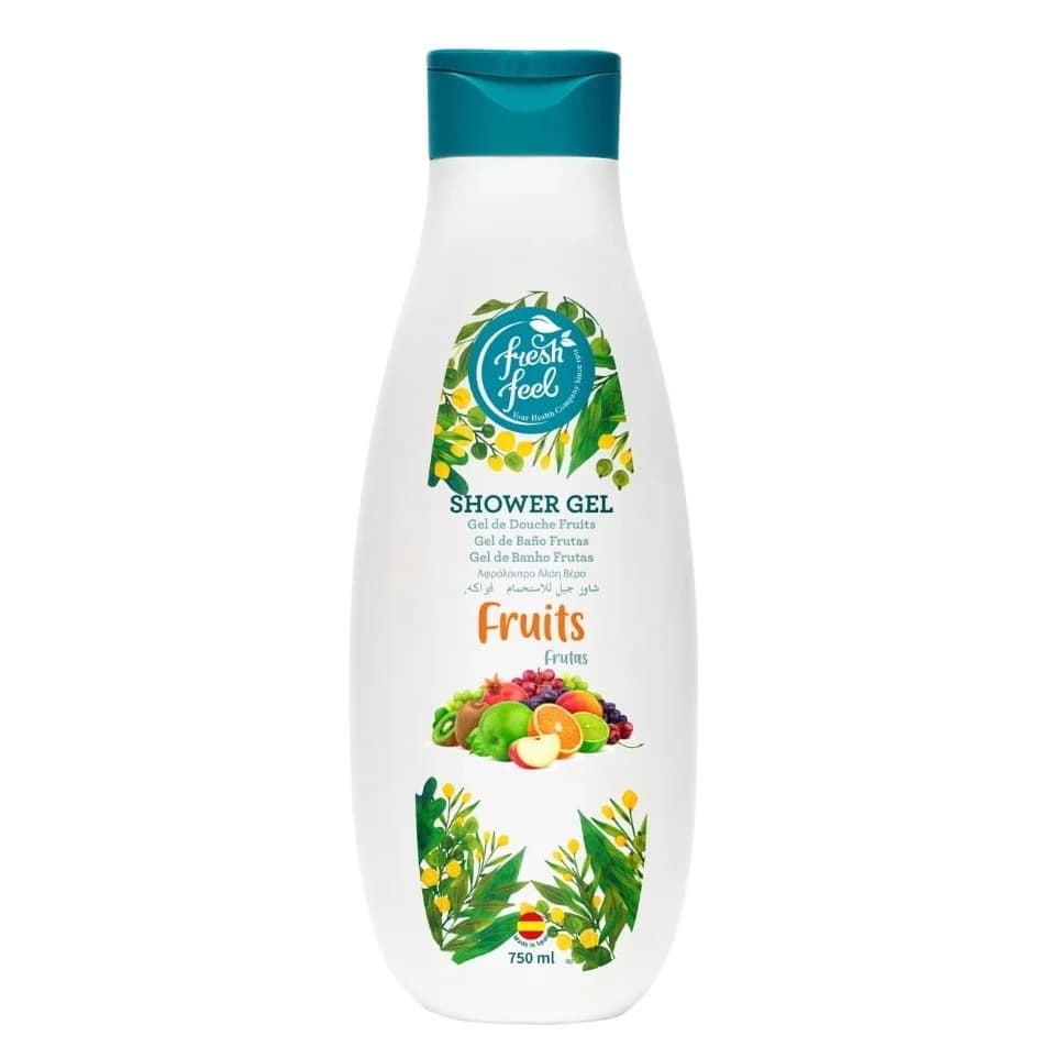 شامپو ژل حمام میوه‌ای فرش فیل Fresh Feel مدل Fruits | حجم 750 میل