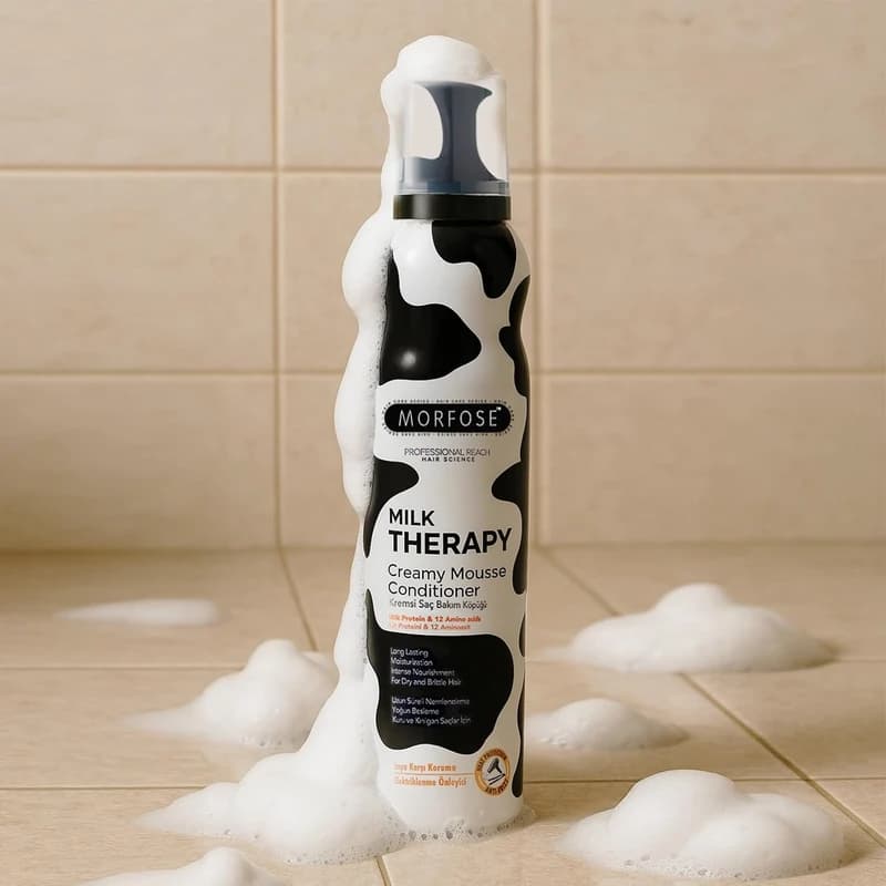 موس کرمی مو مورفوس مدل Milk Therapy – حاوی پروتئین شیر | حجم 350 میل — تصویر ۵