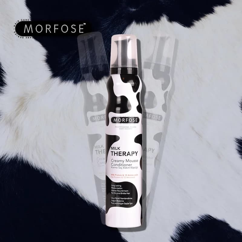 موس کرمی مو مورفوس مدل Milk Therapy – حاوی پروتئین شیر | حجم 350 میل — تصویر ۳