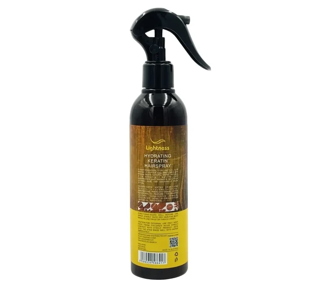 اسپری دوفاز مو لایتنس Lightness – حاوی روغن آرگان و پروتئین – ضد ریزش، احیاکننده و محافظ حرارتی مو | حجم 250 میل — تصویر ۳
