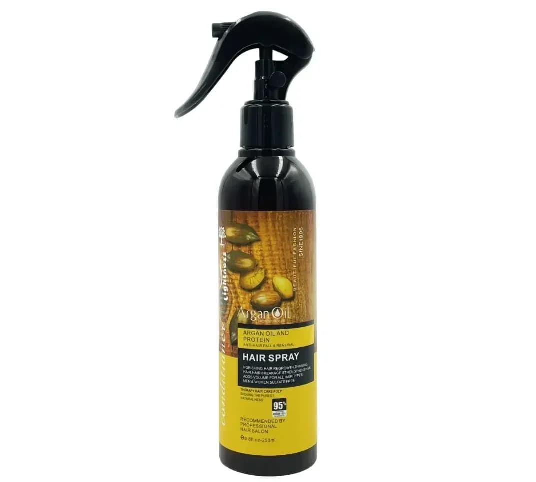 اسپری دوفاز مو لایتنس Lightness – حاوی روغن آرگان و پروتئین – ضد ریزش، احیاکننده و محافظ حرارتی مو | حجم 250 میل — تصویر ۲