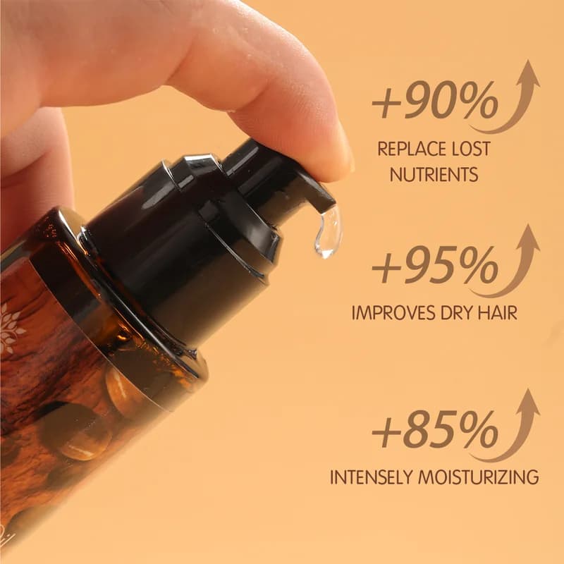 روغن آرگان مراکشی لایتنس Lightness مدل Argan Oil – حاوی روغن آرگان خالص و پروتئین هیدرولیز شده | حجم 100 میل — تصویر ۵