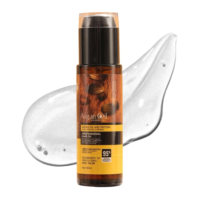 روغن آرگان مراکشی لایتنس Lightness مدل Argan Oil – حاوی روغن آرگان خالص و پروتئین هیدرولیز شده | حجم 100 میل — تصویر ۳
