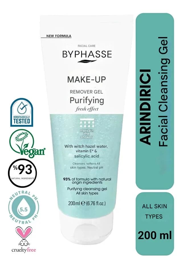 ژل شستشوی صورت بایفاس Byphasse مدل Purifying Cleansing Gel | حجم 200 میلی‌لیتر — تصویر ۲