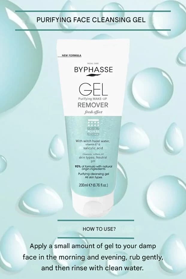 ژل شستشوی صورت بایفاس Byphasse مدل Purifying Cleansing Gel | حجم 200 میلی‌لیتر — تصویر ۵