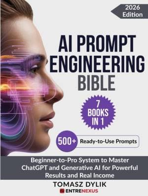 کتاب AI Prompt Engineering Bible (7 Books in 1): Beginner-to-Pro System to Master ChatGPT and Generative AI for Powerful Results and Real Income