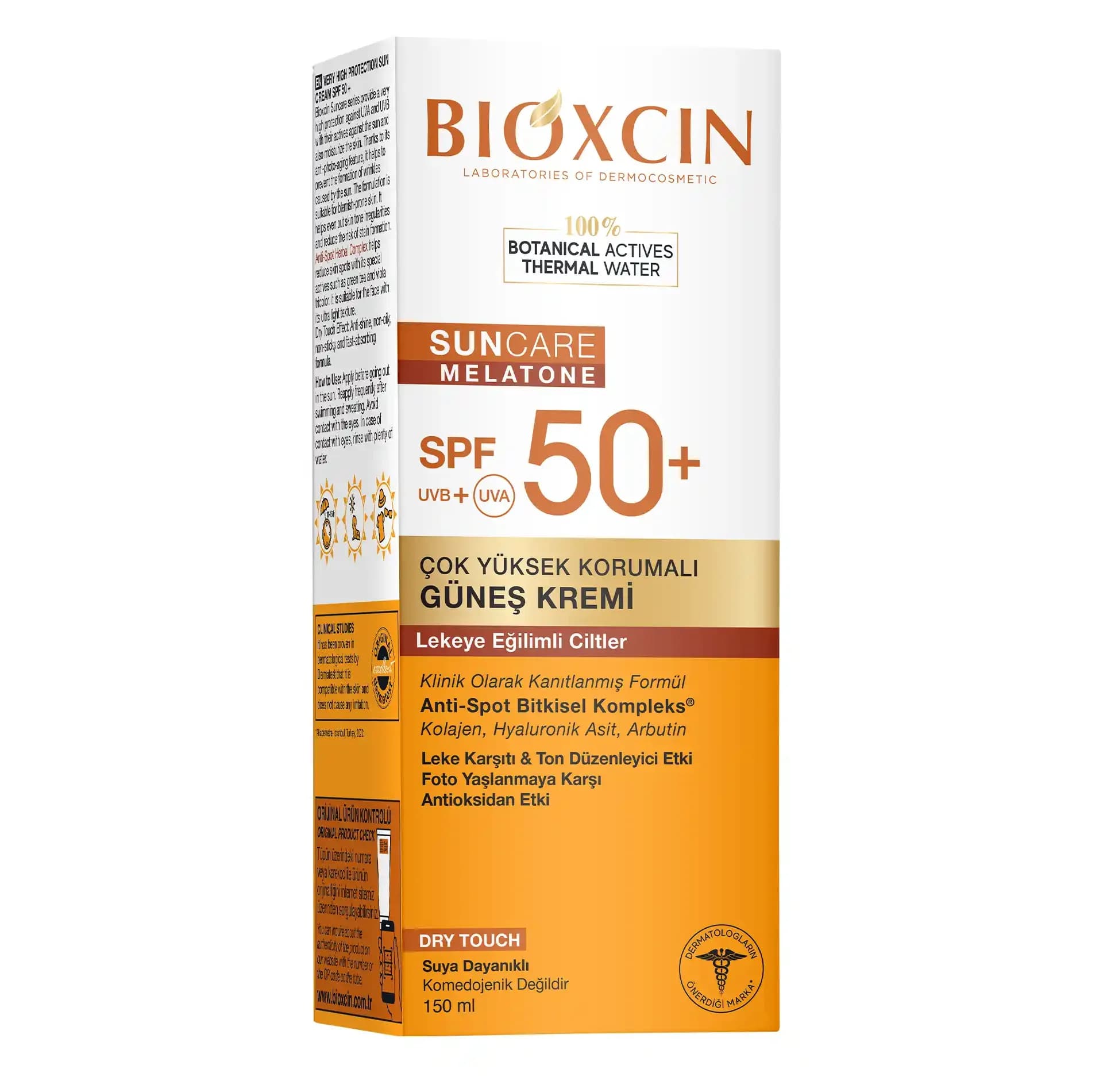 کرم ضد آفتاب و ضدلک بی رنگ بیوکسین مدل Lekeye Eğilimli Ciltler – با +SPF 50 – مناسب پوست‌های مستعد لک | حجم 150 میل