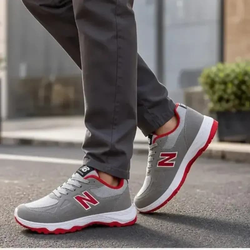 کتانی نیوبالانس مردانه مدل nino طوسی قرمز سایز 41 تا 44 — تصویر ۵