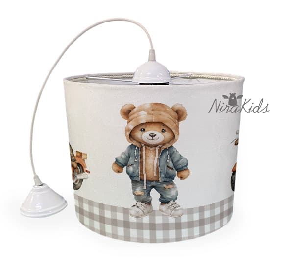 لوستر اتاق کودک طرح تدی کلاه پوش
