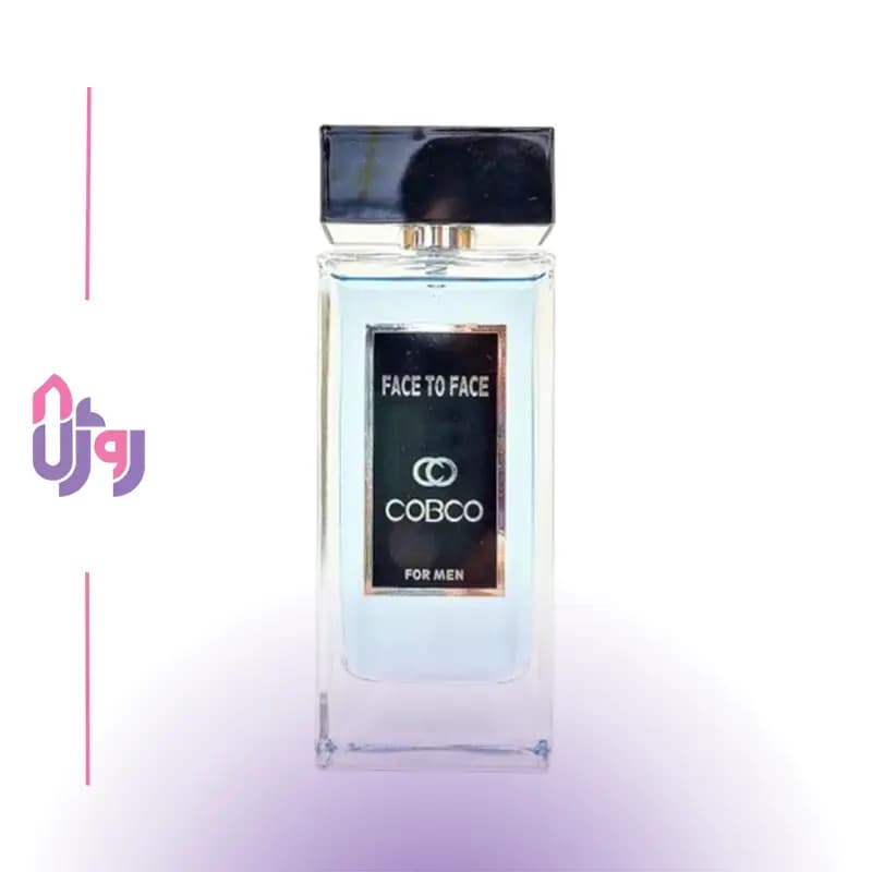 ادکلن مردانه کوبکو COBCO مدل فیس تو فیس FACE TO FACE حجم 100 میلی‌لیتر
