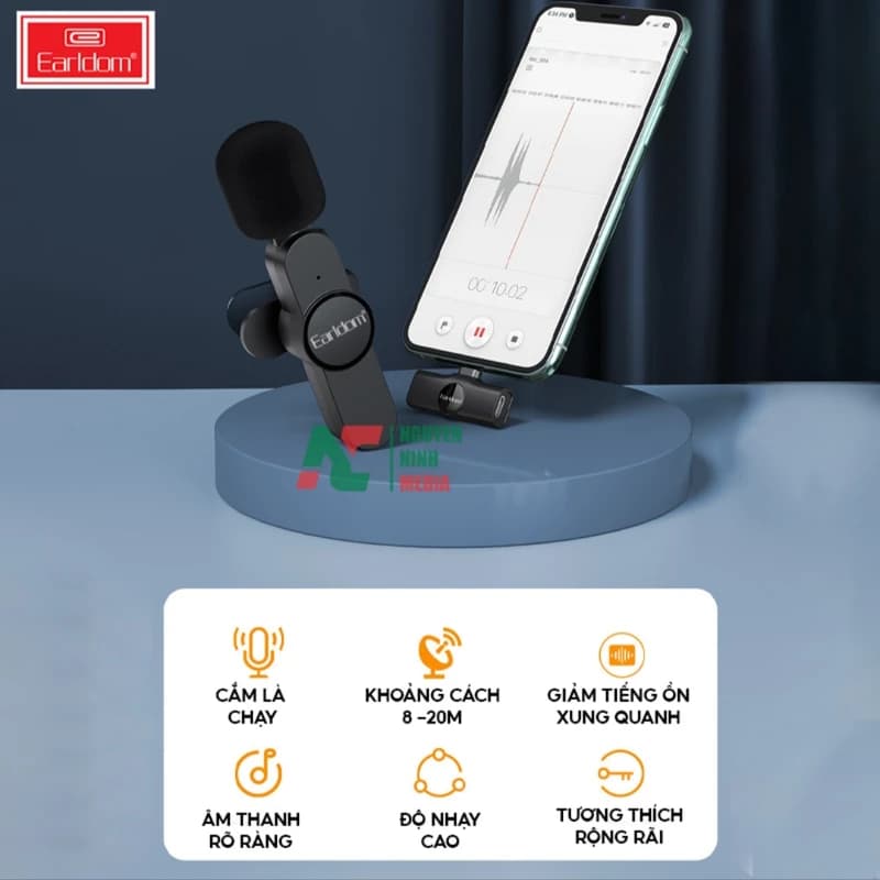 میکروفن بی سیم ارلدام مدل ET-MC3i lighting — تصویر ۴