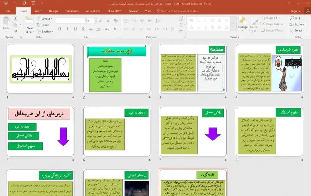 دانلود پاورپوینت ضرب المثل هر کس به امید همسایه نشیند، گرسنه می خوابد — تصویر ۲