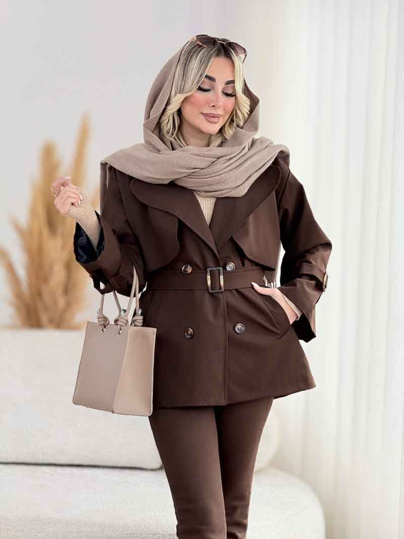 بارانی سرشانه پاگن آتریسا کد 8521 — تصویر ۲