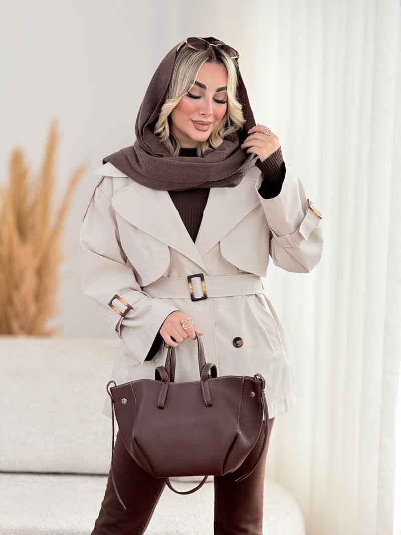 بارانی سرشانه پاگن آتریسا کد 8521 — تصویر ۸