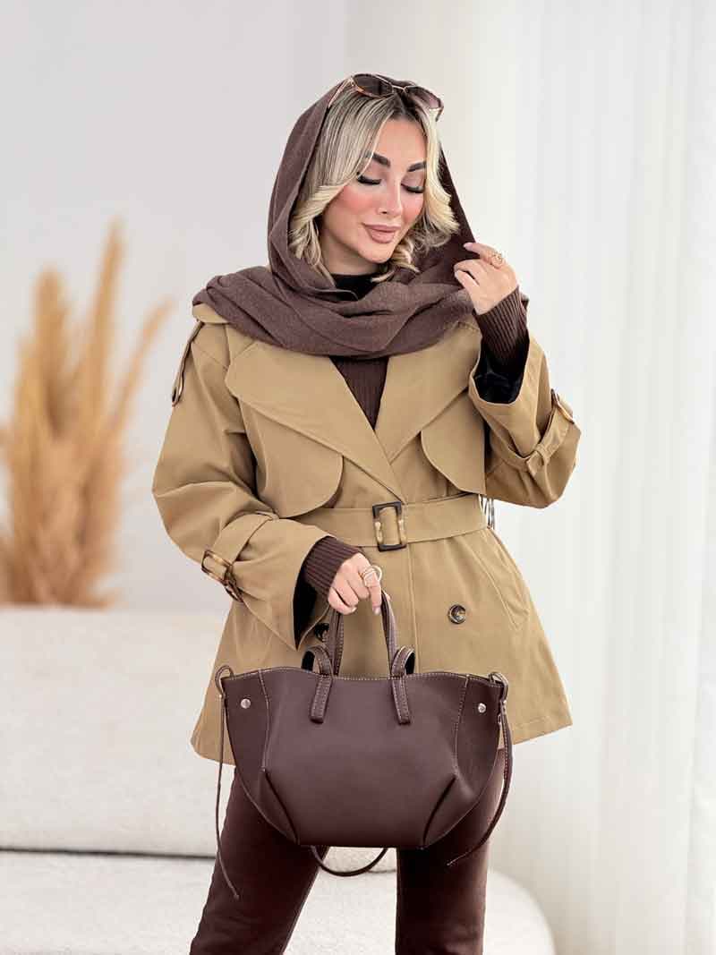 بارانی سرشانه پاگن آتریسا کد 8521 — تصویر ۳