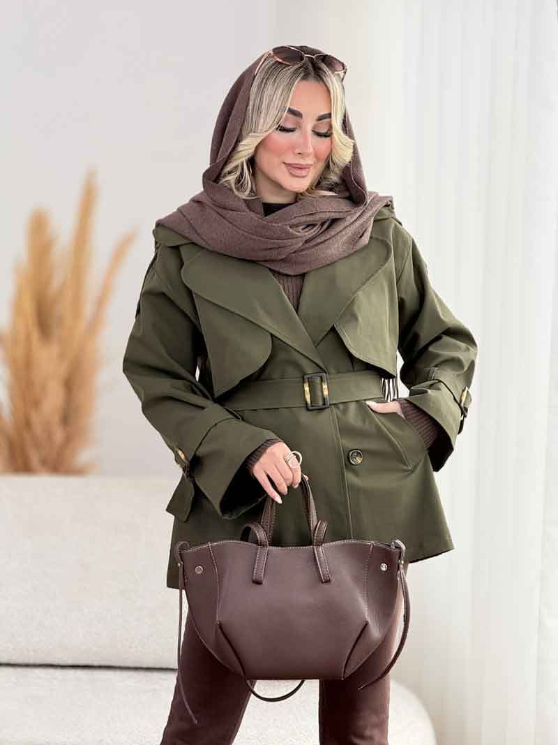 بارانی سرشانه پاگن آتریسا کد 8521 — تصویر ۴