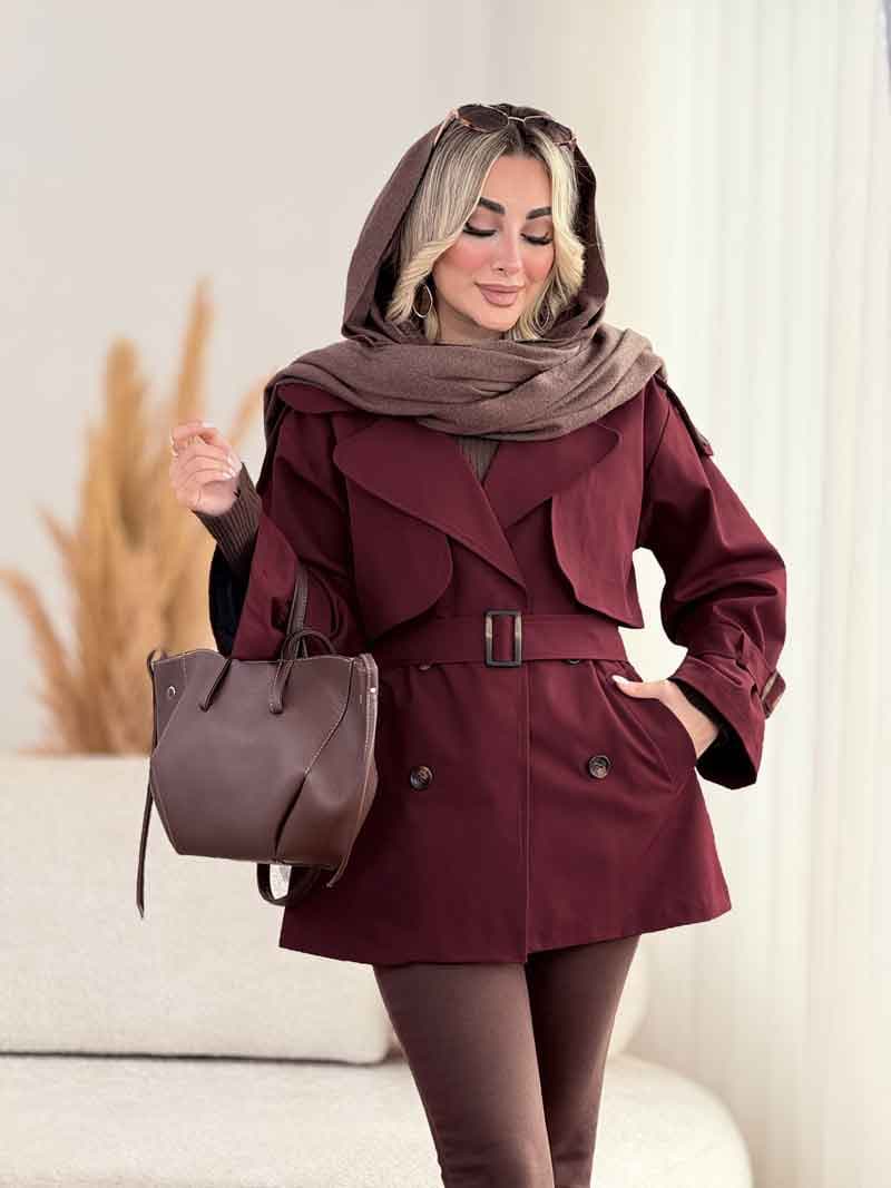 بارانی سرشانه پاگن آتریسا کد 8521 — تصویر ۵