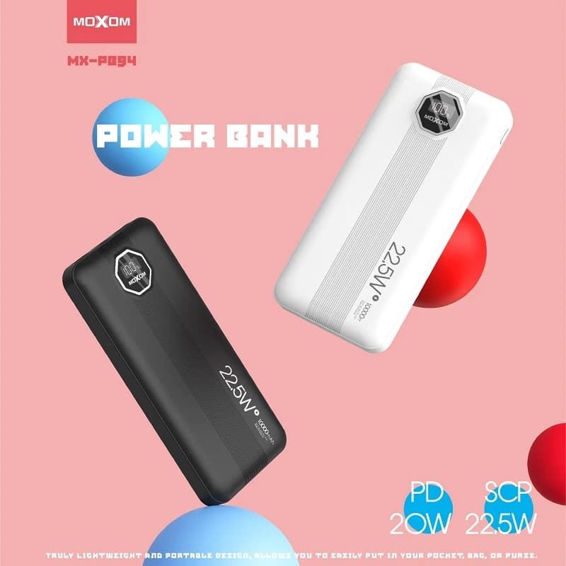 پاوربانک موکسوم مدل MX-PB95 ظرفیت 20000 میلی آمپرساعت — تصویر ۵