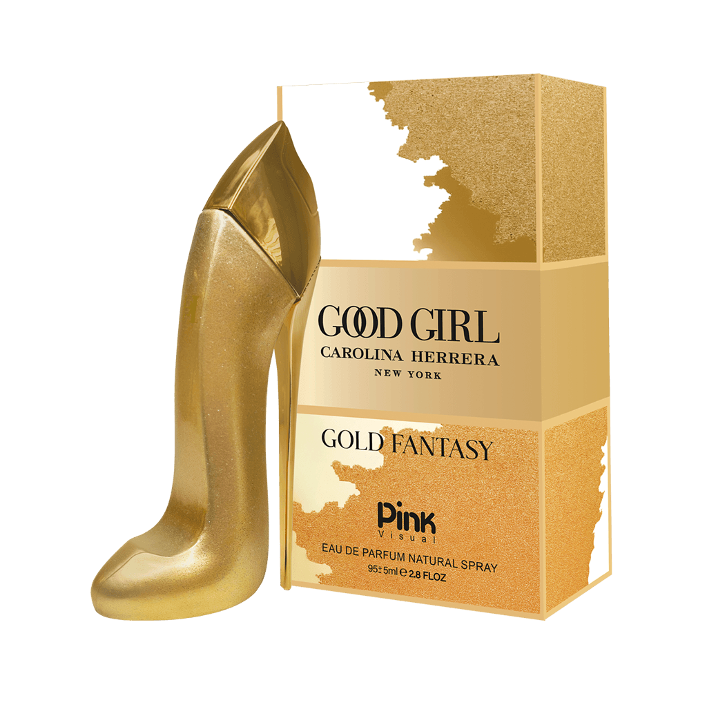 ادوپرفیوم زنانه پینک ویژوآل Pink مدل گود گرل گلد فانتزی Good Girl Gold Fantasy حجم 100 میلی لیتر طرح مارک