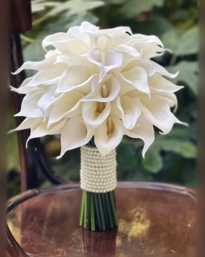 دسته گل عروس طبیعی کد 454