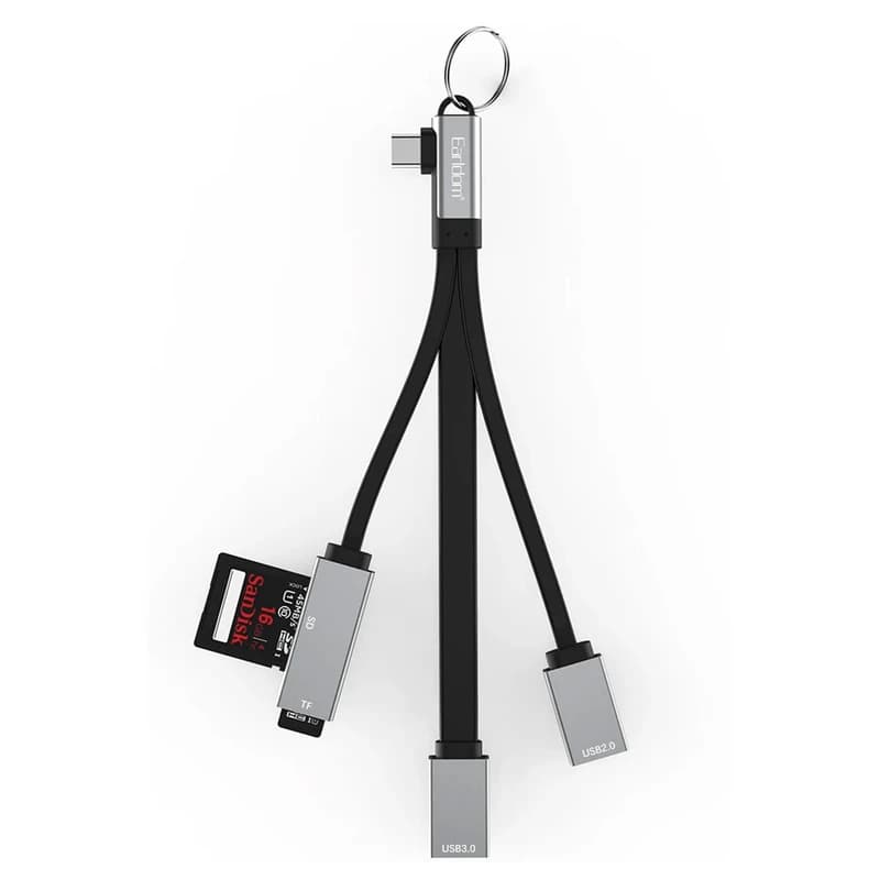 هاب و رم ریدر 4 پورت USB-C ارلدام مدل ET-HUB18C