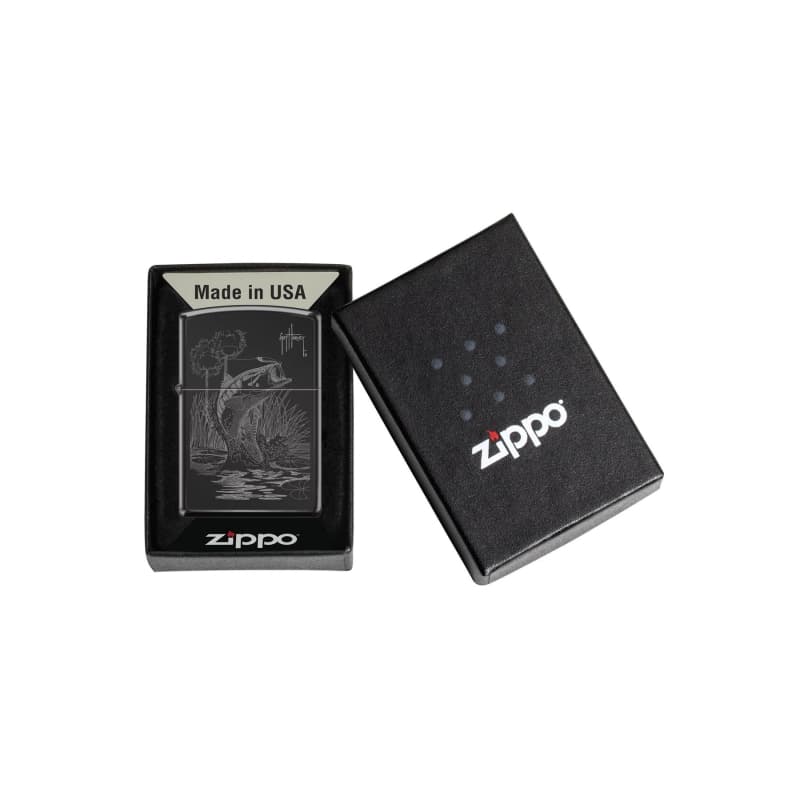 فندک زیپو Zippo مدل Z-46728 | فندک بنزینی طرح ماهیگیری کلکسیونی | قابلیت پر کردن مجدد | ساخت آمریکا | با گارانتی مادام العمر | مناسب برای مجموعهداران و کلکسیونرها — تصویر ۳
