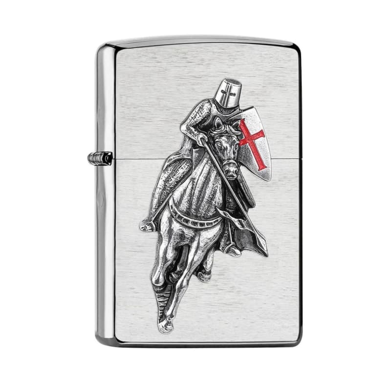 فندک زیپو Zippo مدل Z-2007441 | فندک بنزینی طرح کلاسیک کروم | گلادیاتور، اسب | ساخت آمریکا | با گارانتی مادام العمر | مناسب برای استفاده روزمره و مجموعه‌داری