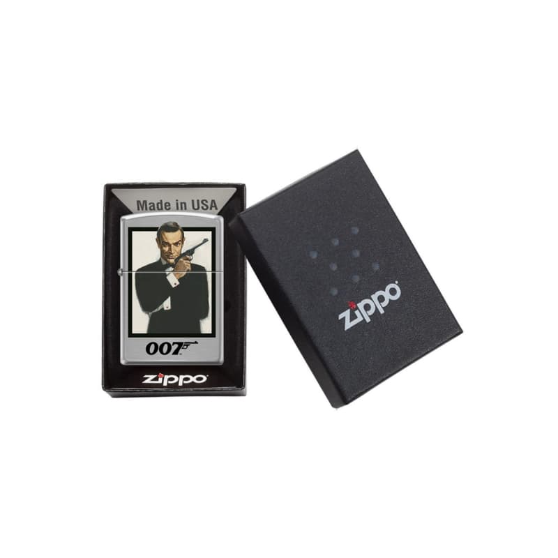 فندک زیپو Zippo مدل Z-CI415070-200 | فندک بنزینی طرح کلکسیونی Armor High Polish | جیمز باند 007 | ساخت آمریکا | با گارانتی مادام العمر | مناسب برای مجموعه‌داران — تصویر ۳