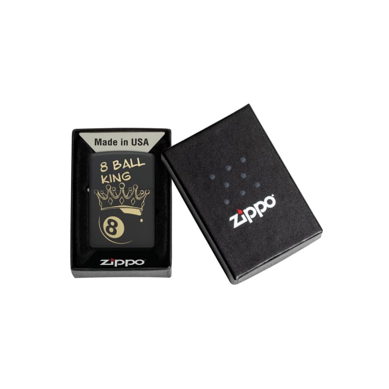 فندک زیپو Zippo مدل Z-46291 | فندک بنزینی طرح Vintage Black Ice | بیلیارد | ساخت آمریکا | با گارانتی مادام العمر | مناسب برای استفاده روزمره و مجموعه‌داری — تصویر ۶
