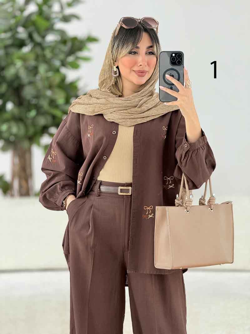 شومیز طرح دار ستاره کد 7678