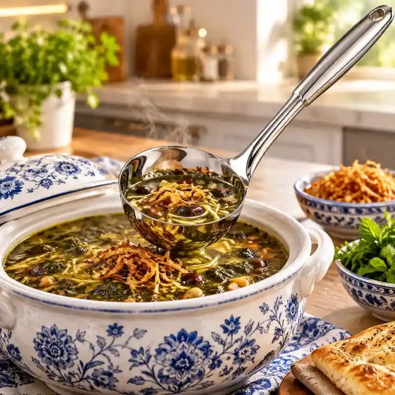 ملاقه گود سایز بلند جنس استیل