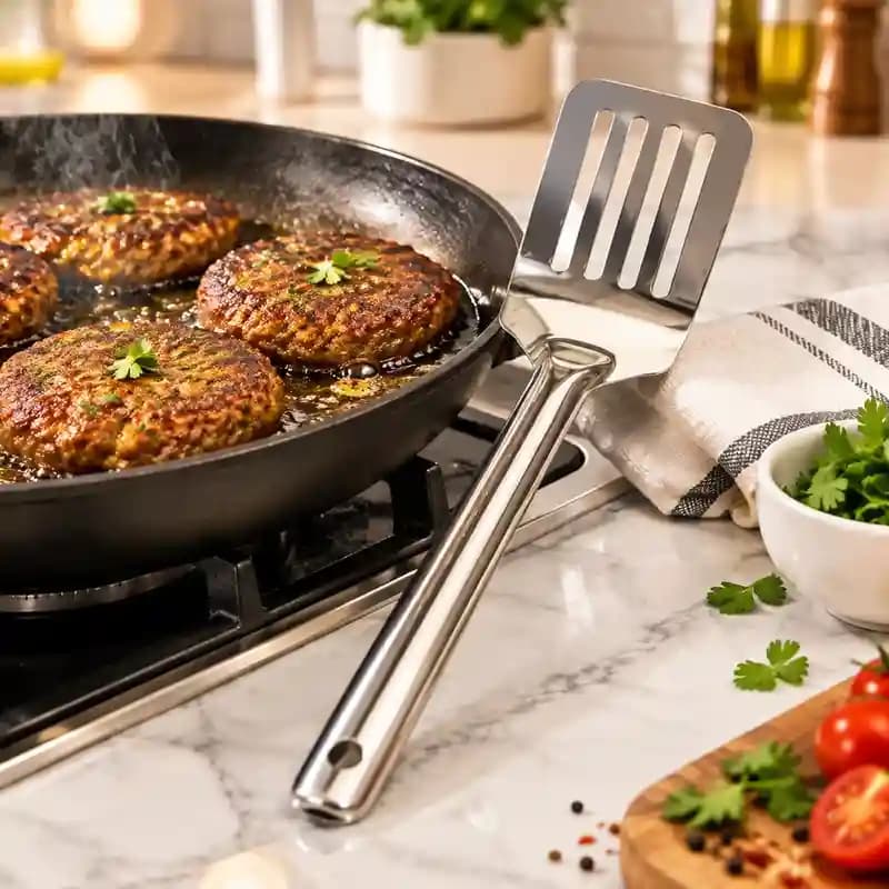 کفگیر شامی جنس استیل