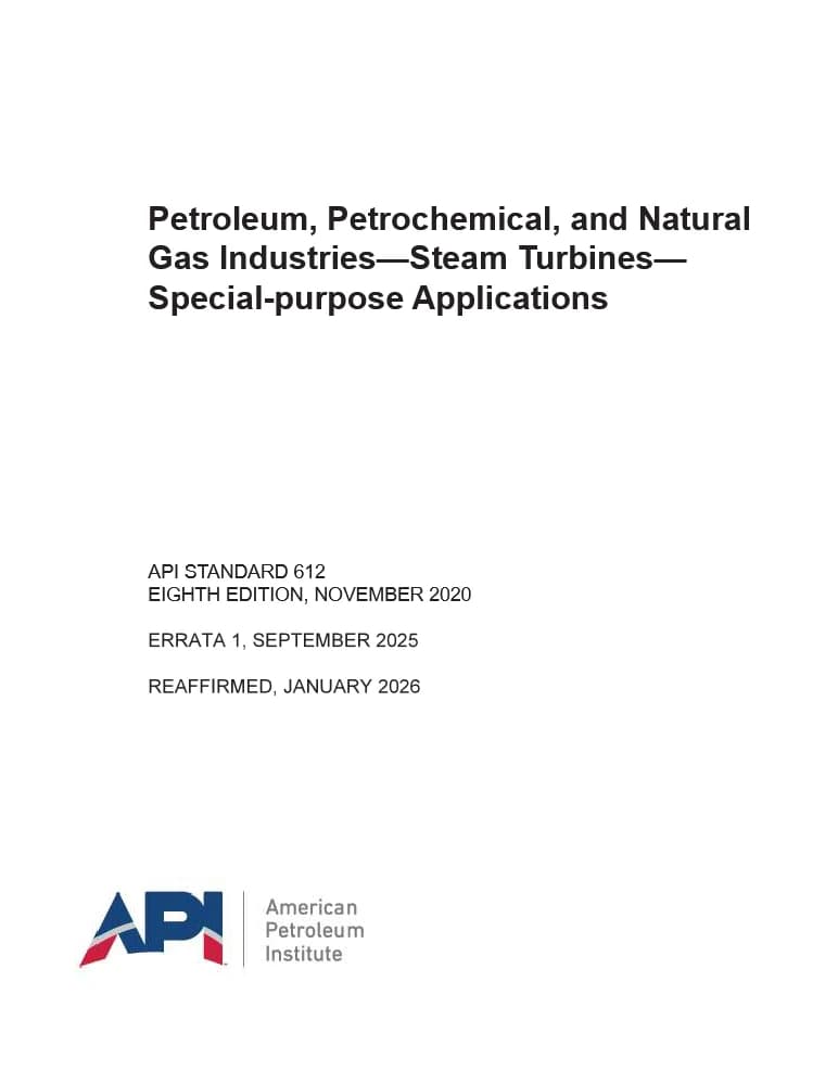 API STD 612-2020 (2026) استاندارد نسخه PDF انگلیسی