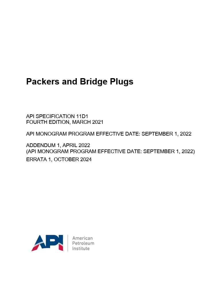 API Spec 11D1-2021 (2024) استاندارد نسخه PDF انگلیسی