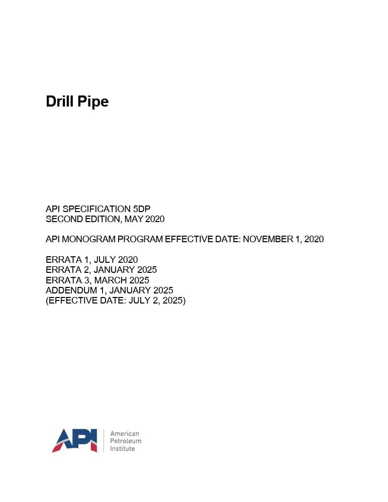 API Spec 5DP-2020 (2025) استاندارد نسخه PDF انگلیسی