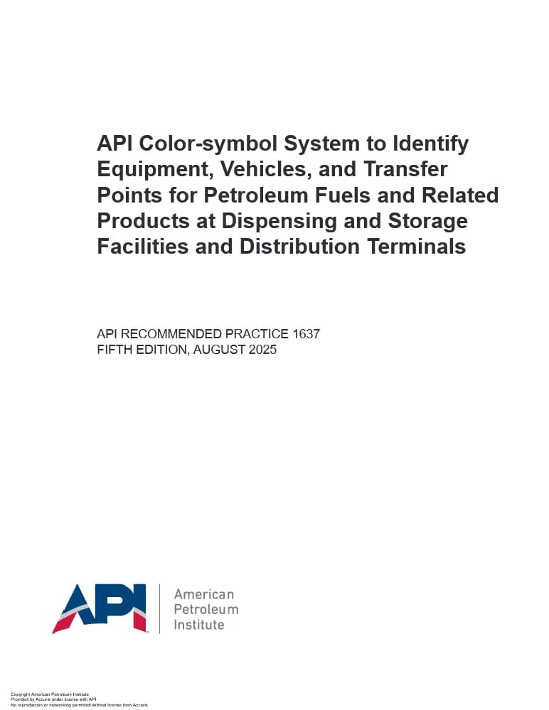 API RP 1637-1 استاندارد نسخه PDF انگلیسی