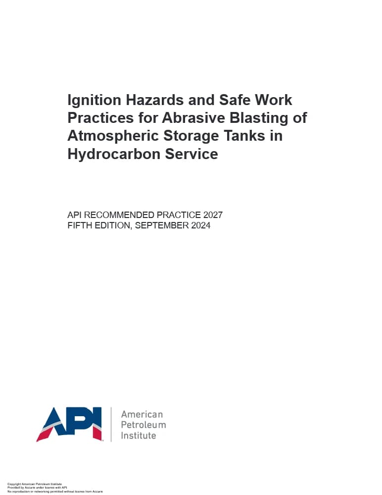 API 2027 2024 استاندارد نسخه PDF انگلیسی