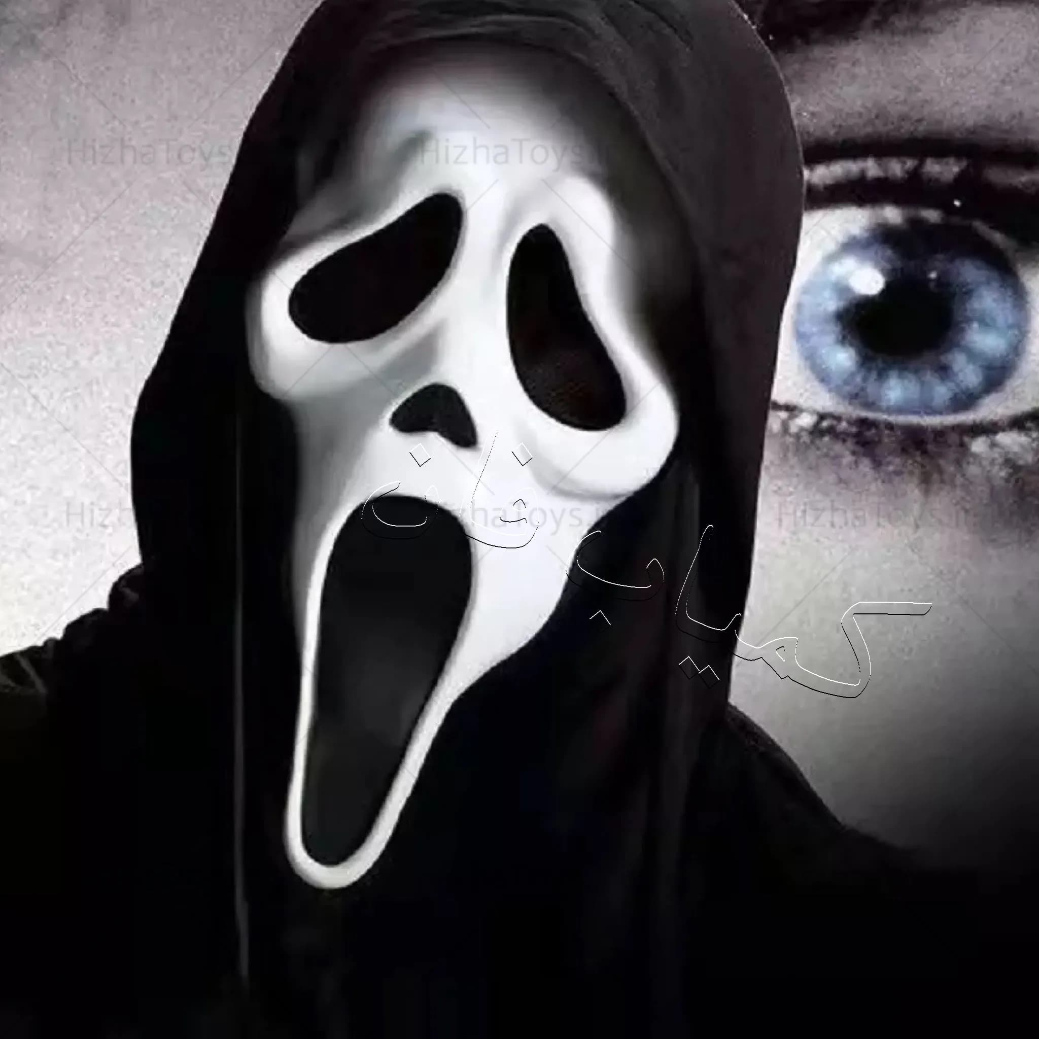 ماسک جیغ Scary Movie | ماسک ترسناک نمایشی با سرپوش — تصویر ۴