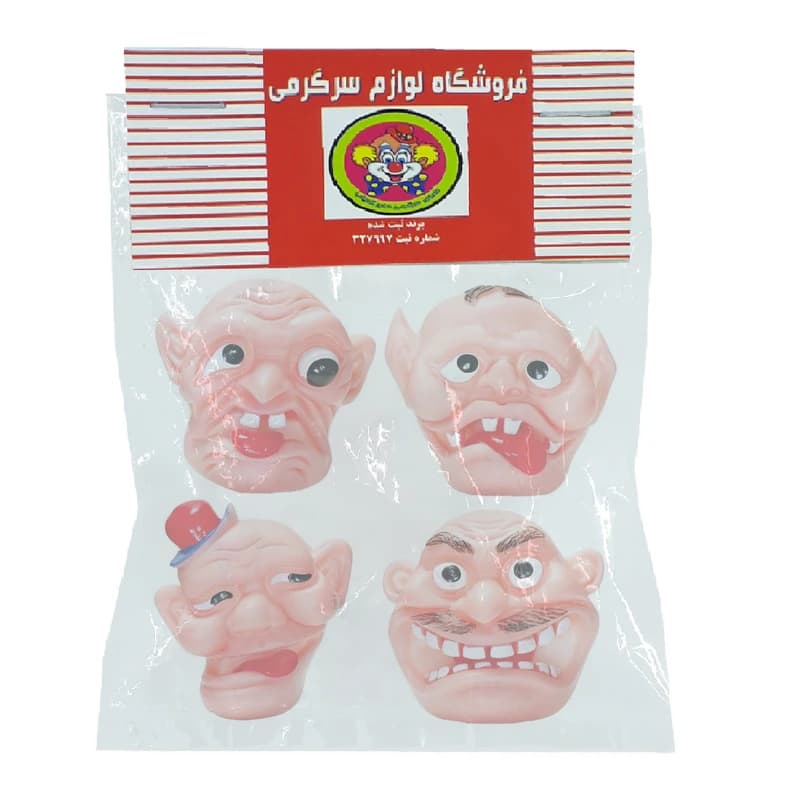 ابزار نمایشی عروسک انگشتی سیلیکونی دنیای سرگرمی‌های کمیاب مجموعه ۴ عددی — تصویر ۳