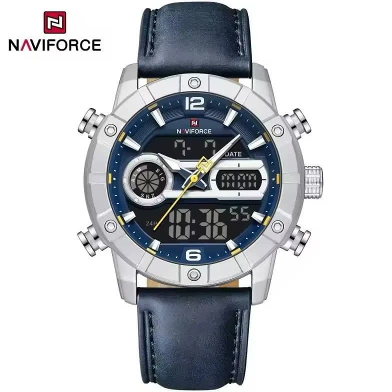 ساعت مچی نيوی فورس عقربه ای و ديجيتال مردانه NAVIFORCE مدل NF9263 بند قهوه ای — تصویر ۵
