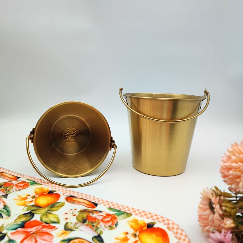 سطل استیل طلایی یخ — تصویر ۲