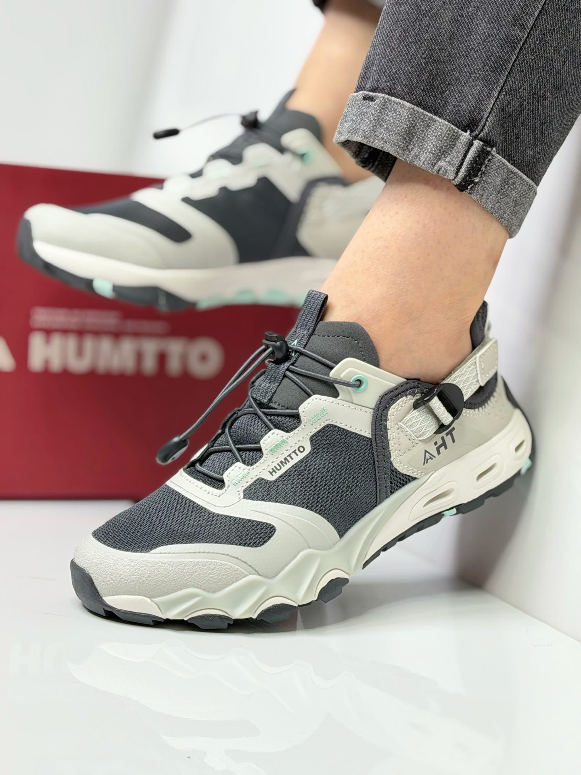 کفش آبنوردی هامتو زنانه کرمی خاکستری Hamto Women’s beige gray Shoes — تصویر ۲