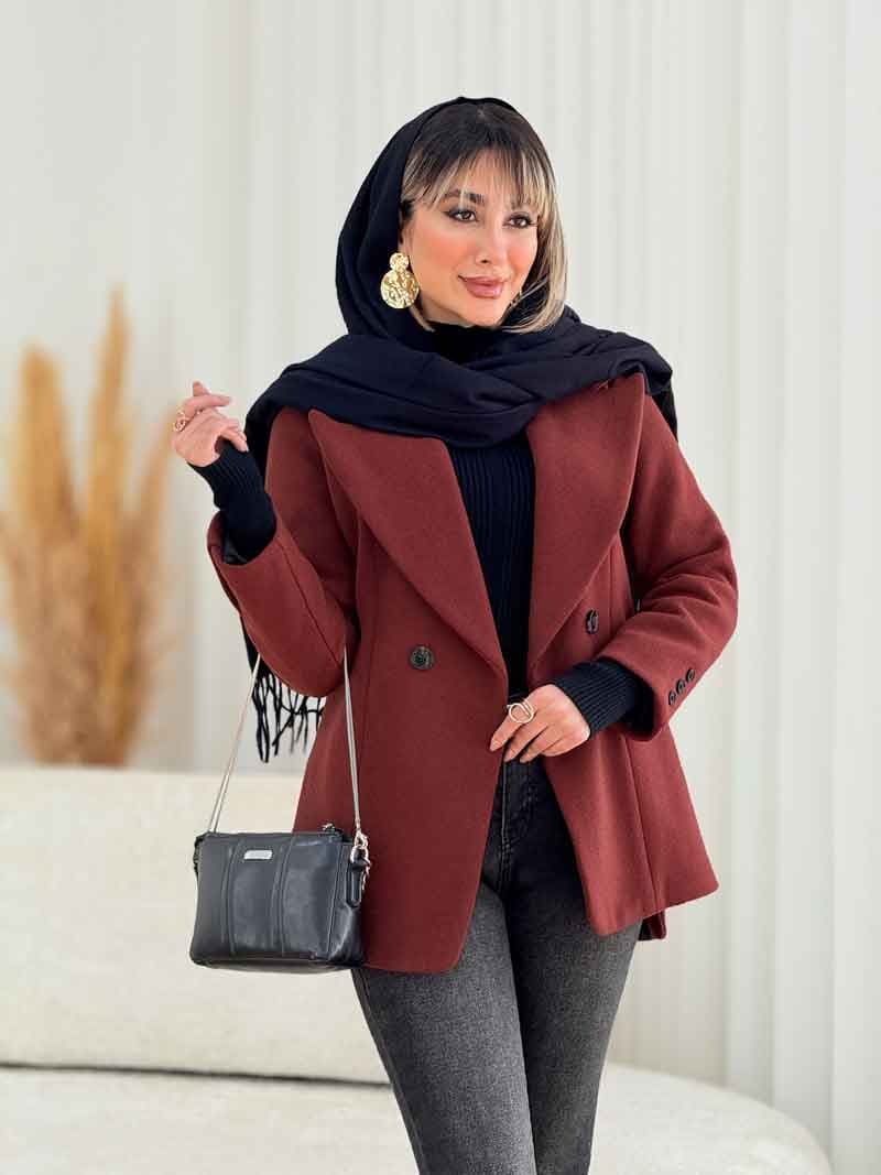 پالتو دو دکمه جواهر کد 7626