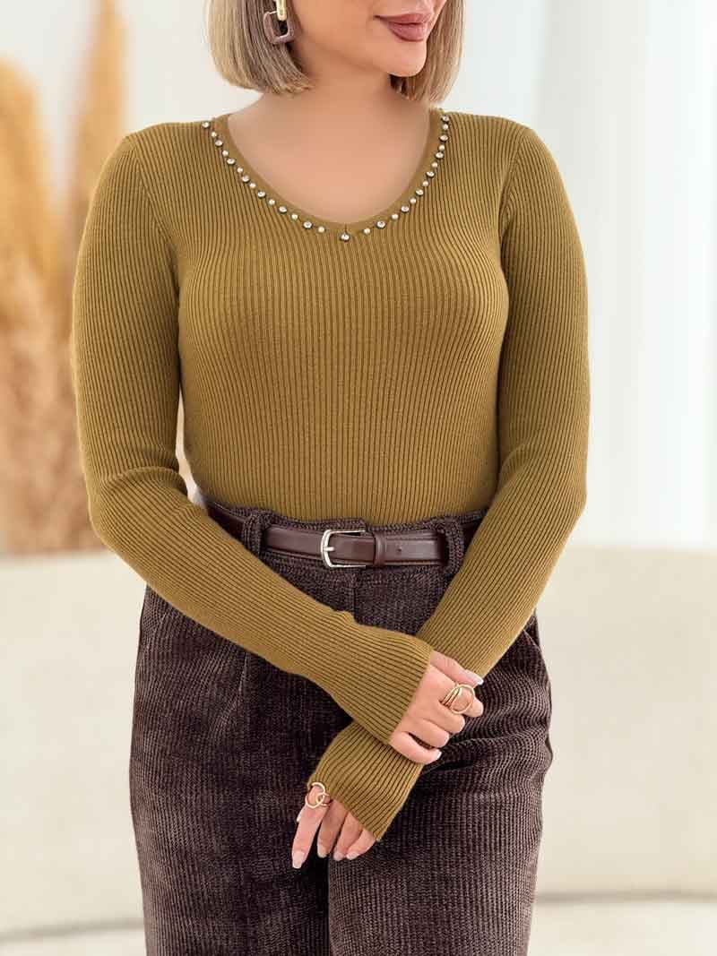 گپ یقه مروارید نیلی کد 7619 — تصویر ۴