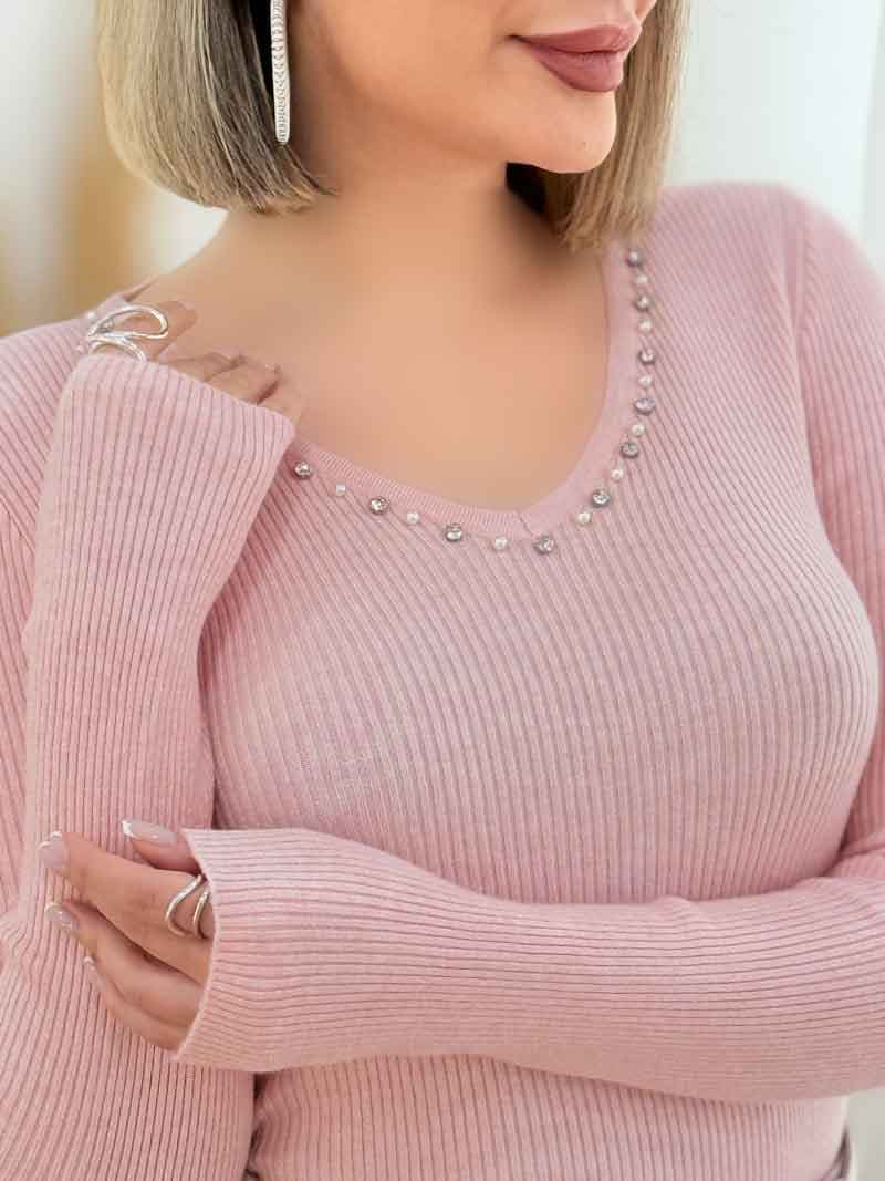 گپ یقه مروارید نیلی کد 7619 — تصویر ۶