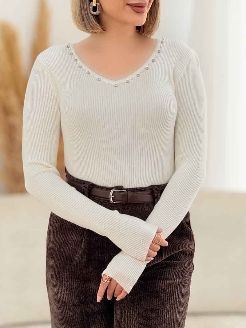 گپ یقه مروارید نیلی کد 7619 — تصویر ۹