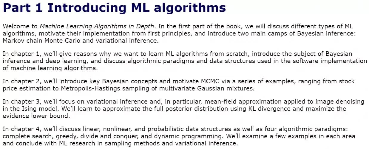 کتاب Machine Learning Algorithms in Depth — تصویر ۲